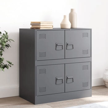vidaXL Sideboard anthrazit 67 x 39 x 73 cm Stahl (841651)