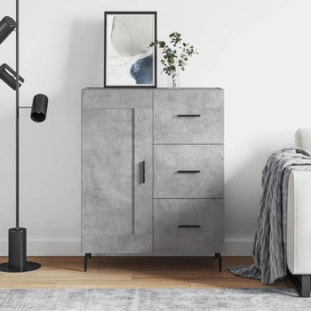 vidaXL Sideboard betongrau 69,5 x 34 x 90 cm Holzwerkstoff (830280)