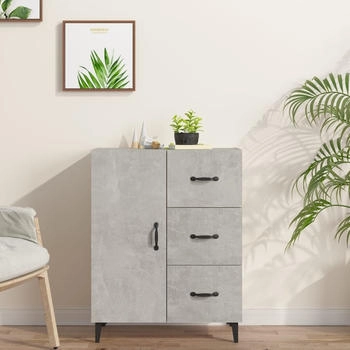 vidaXL Sideboard betongrau 69,5 x 34 x 90 cm Holzwerkstoff (812181)