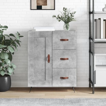vidaXL Sideboard betongrau 69,5 x 34 x 90 cm Holzwerkstoff (830232)