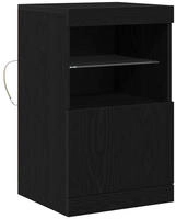 vidaXL LED-Sideboard Schwarz Eichen-Optik 41 x 37 x 67 cm