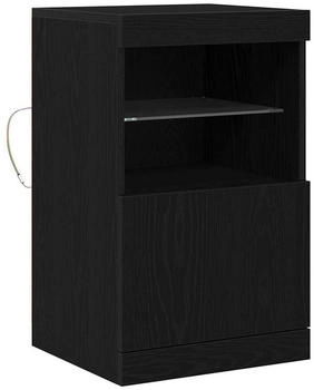 vidaXL Sideboard mit LED-Leuchten schwarz Eiche 41 x 37 x 67 cm (863038)