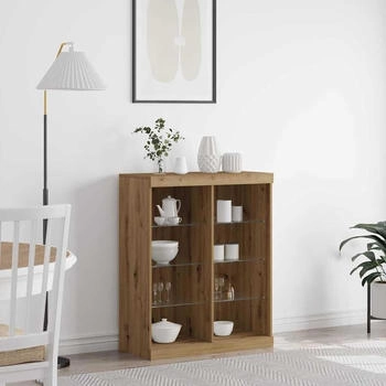 vidaXL Sideboard mit LED-Lichtern Artisan Eiche 41 x 37 x 100 cm (863049)
