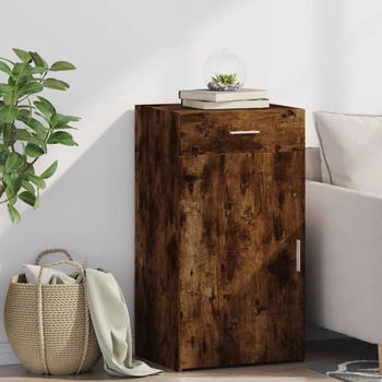 vidaXL Sideboard Räuchereiche 50 x 42,5 x 93 cm Holzwerkstoff (846296)