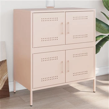 vidaXL Sideboard rosa 68 x 39 x 79 cm Stahl (842953)
