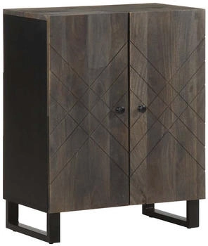 vidaXL Sideboard schwarz 60 x 33 x 75 cm Massivholz Mango (4017686)