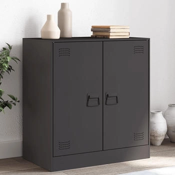 vidaXL Sideboard schwarz 67 x 39 x 73 cm Stahl (841673)