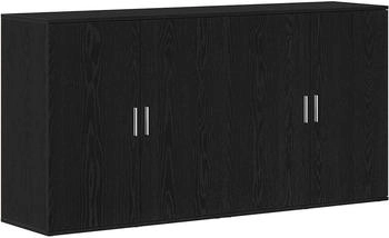 vidaXL Sideboards 2 Stk. schwarze Eiche 79 x 38 x 80 cm Holzwerkstoff (3334310)
