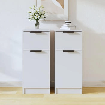 vidaXL Sideboards 2 Stk. weiß 30 x 30 x 70 cm Holzwerkstoff (811116)