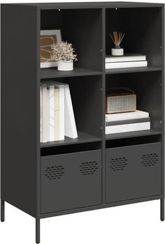 vidaXL Highboard schwarz 68 x 39 x 103,5 cm Stahl (851382)