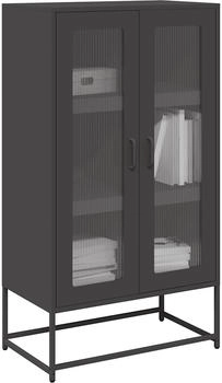 vidaXL Highboard schwarz 68 x 39 x 123 cm Stahl (853356)