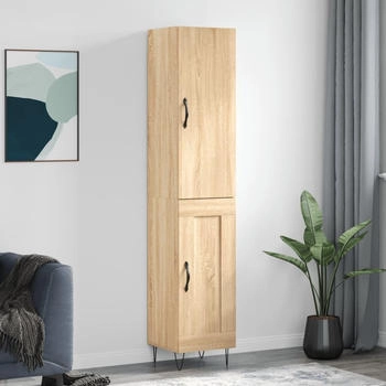 vidaXL Highboard Sonoma-Eiche 34,5 x 34 x 180 cm Holzwerkstoff (3199140)