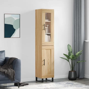 vidaXL Highboard Sonoma-Eiche 34,5 x 34 x 180 cm Holzwerkstoff (3199516)