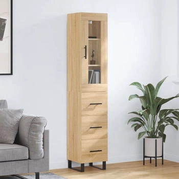 vidaXL Highboard Sonoma-Eiche 34,5 x 34 x 180 cm Holzwerkstoff (3199260)
