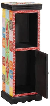 vidaXL Kommode mit Regal mehrfarbig 30 x 30 x 90 cm Massivholz Mango (4017585)
