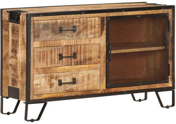 vidaXL Sideboard 100 x 31 x 60 cm raues Mango-Massivholz (285894)