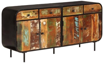 vidaXL Sideboard 140 x 35 x 70 cm Altholz massiv/Metall (355845)
