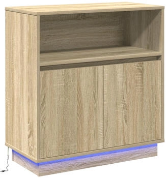 vidaXL Sideboard mit LED Sonoma Eiche 71 x 34,5 x 75 cm Holzwerkstoff (869652)