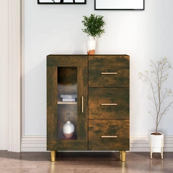 vidaXL Sideboard Räuchereiche 69,5 x 34 x 90 cm Holzwerkstoff (817363)