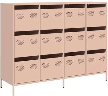 vidaXL Sideboard rosa 135 x 39 x 103,5 cm kaltgewalzter Stahl (3307174)