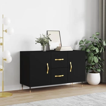 vidaXL Sideboard schwarz 100 x 36 x 60 cm Holzwerkstoff (828149)