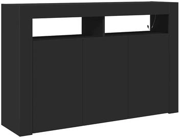 vidaXL Sideboard schwarz 116 x 30 x 75 cm Holzwerkstoff (3333877)