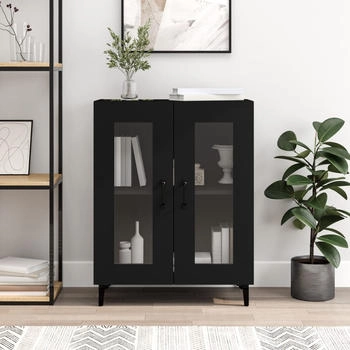 vidaXL Sideboard schwarz 69,5 x 34 x 90 cm Holzwerkstoff (833048)
