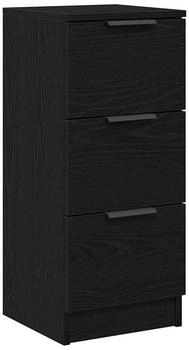 vidaXL Sideboards 2 Stk. schwarze Eiche 30 x 30 x 70 cm Holzwerkstoff (862775)