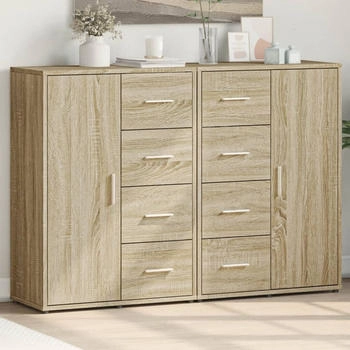 vidaXL Sideboards 2 Stk. Sonoma-Eiche 60 x 31 x 84 cm Holzwerkstoff (3276590)