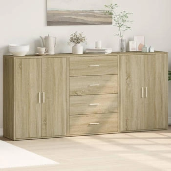 vidaXL Sideboards 3 Stk. Sonoma-Eiche 60 x 31 x 84 cm Holzwerkstoff (3276576)