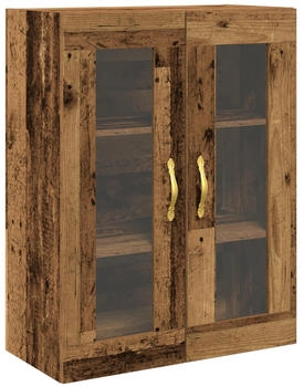 vidaXL Wandschrank mit Glastüren Altholz 69,5 x 34 x 90 cm (862162)