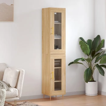 vidaXL Highboard Sonoma-Eiche 34,5 x 34 x 180 cm Holzwerkstoff (3199420)