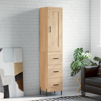 vidaXL Highboard Sonoma-Eiche 34,5 x 34 x 180 cm Holzwerkstoff (3200204)