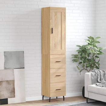 vidaXL Highboard Sonoma-Eiche 34,5 x 34 x 180 cm Holzwerkstoff (3200212)