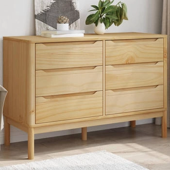 vidaXL Kommode Floro wachsbraun Massivholz Kiefer (374011)