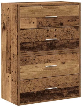 vidaXL Schränke mit 2 Schubladen 2Stk. Altholz-Optik 60 x 31 x 40 cm (858836)