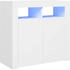 vidaXL Sideboard mit LED-Leuchten weiß 80 x 35 x 75 cm (804328)