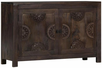 vidaXL Sideboard mit Schnitzereien 110 x 35 x 70 cm Massivholz Mango (247765)