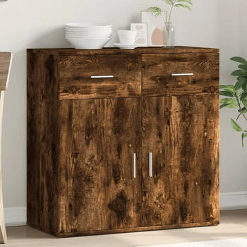 vidaXL Sideboard Räuchereiche 79 x 38 x 80 cm Holzwerkstoff (840524)