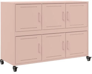 vidaXL Sideboard rosa 100,5 x 39 x 72 cm Stahl (846741)