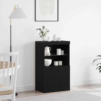 vidaXL Sideboard schwarz 60 x 37 x 100 cm Holzwerkstoff (863035)