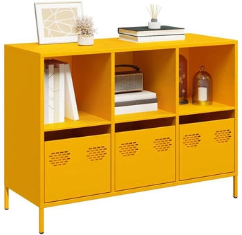 vidaXL Sideboard senfgelb 101,5 x 39 x 73,5 cm kaltgewalzter Stahl (851367)
