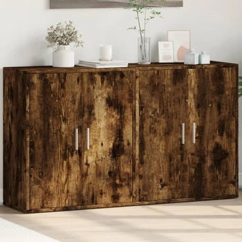 vidaXL Sideboards 2 Stk. Räuchereiche 60 x 31 x 70 cm Holzwerkstoff (3276543)