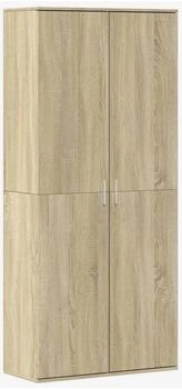 vidaXL Highboard Sonoma-Eiche 80x35x180 cm Holzwerkstoff (3276653)