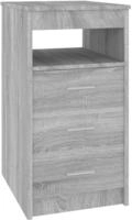 vidaXL Sideboard mit Schubladen Grau Sonoma 40x50x76 cm Holzwerkstoff