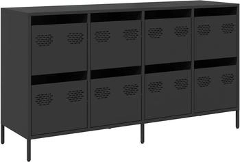 vidaXL Sideboard Schwarz 135x39x73,5 cm Kaltgewalzter Stahl (3307167)