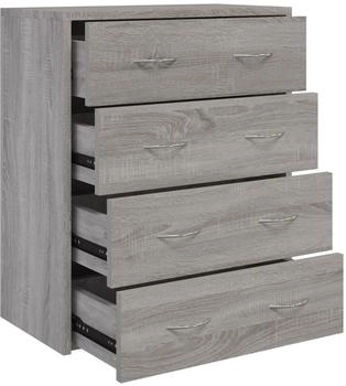 vidaXL mit 4 Schubladen 60x30,5x71 cm Grau Sonoma (342581)