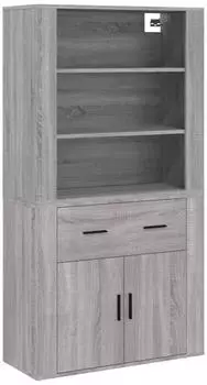 vidaXL Highboard Grau Sonoma Holzwerkstoff (3185381)