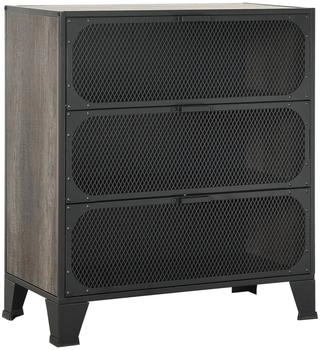 vidaXL Aufbewahrungsschrank Grau 72x36x82 cm Metall und MDF (335912)
