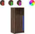 vidaXL LED-Sideboard Braun Eichen-Optik 42,5x34x100 cm Holzwerkstoff (852158)